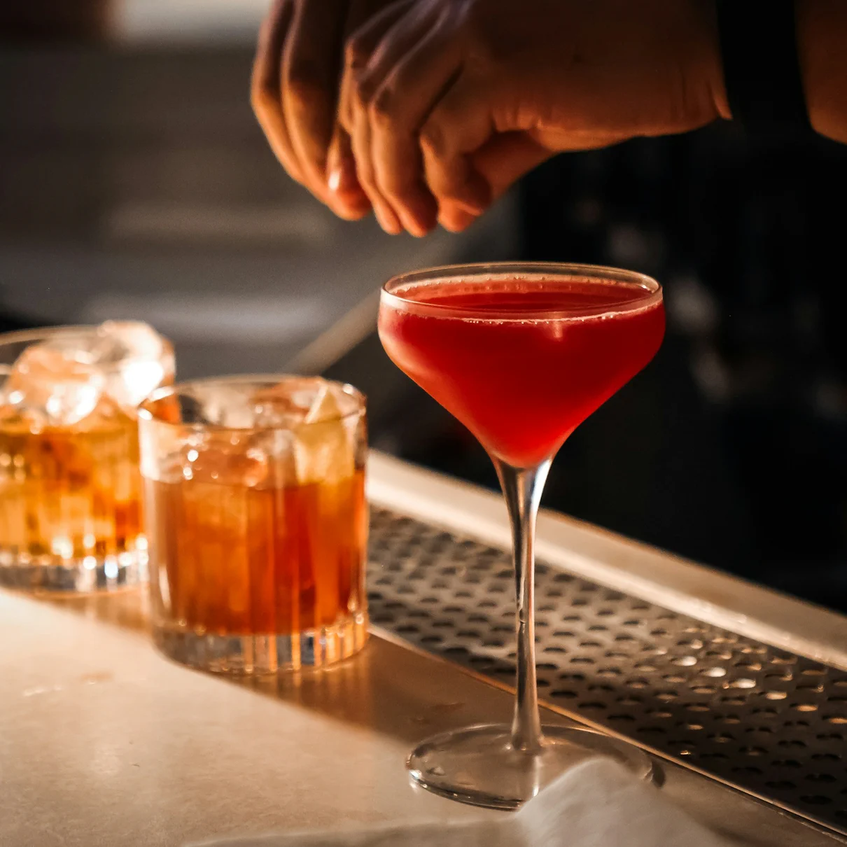 Freshly made Spritz cocktail